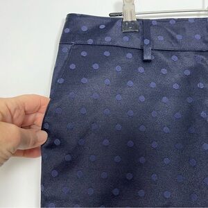 Nautica Women’s Navy Blue Jacquard‎ Style Polka Dot Trousers Size 6